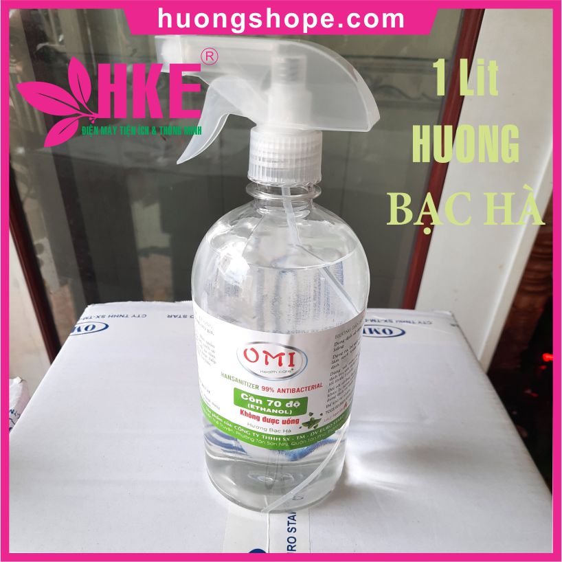 Cồn sát khuẩn OMI 70 - 5 lít - hương bạc hà