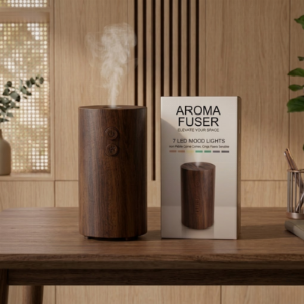 Máy xông tinh dầu xe hơi - ô tô 100ml 3 nút - màu đen