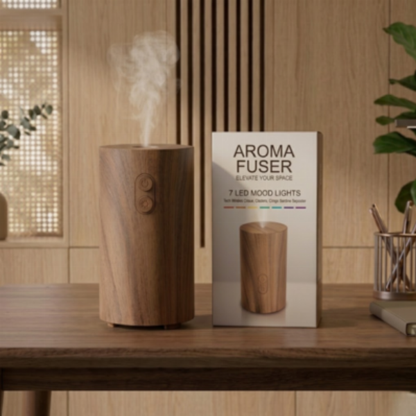 Máy xông tinh dầu xe hơi - ô tô 100ml 2 nút - màu vàng